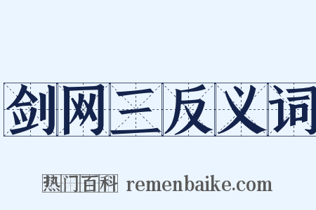 剑网三反义词是什么意思的图片